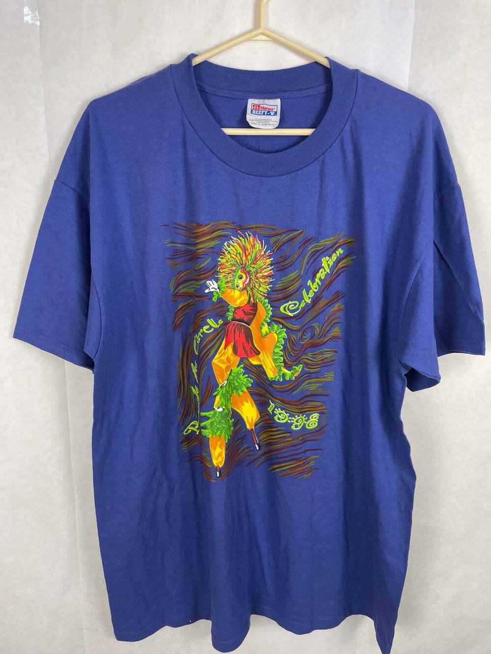 Vintage New Orleans Parade The Cirelle Celebration 1998 Blue Hanes Tshirt